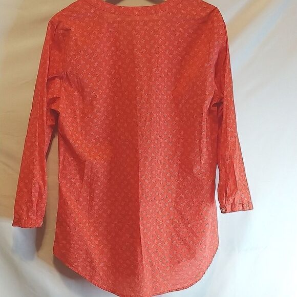 Amazon Essentials. Women's size Large. Coral floral top. EUC - Picture 5 of 9
